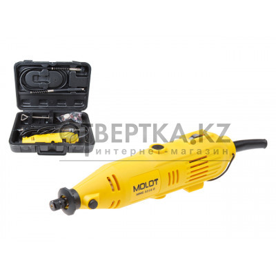 Гравер электрический MOLOT MMG 3215 E в чем. + аксессуары 150 Вт, 8000 - 32500 об/мин, цанга 3.2 мм MMG3215E11424
