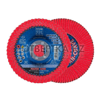 Круг шлифовальный Pferd PFR 125 M CO 60 SGP CURVE STEELOX 67689056