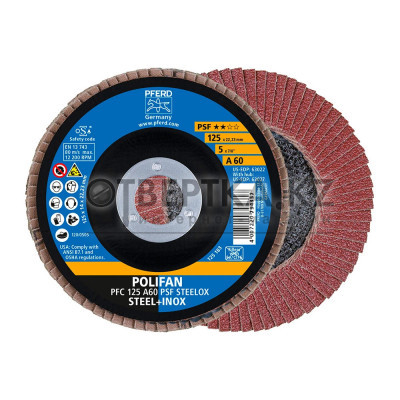 Круг шлифовальный Pferd PFC 125 A 60 PSF STEELOX 67746125
