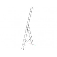 Лестница алюм. 3-х секц. 356/949/376см 3х14 ступ., 21,5кг PRO STARTUL (ST9942-14) в Алматы