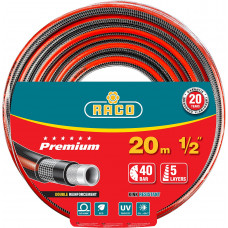 RACO PREMIUM, 1/2″, 20 м, 40 атм, пятислойный, усиленный двумя слоями армирования, поливочный шланг (40300-1/2-20) в Уральске