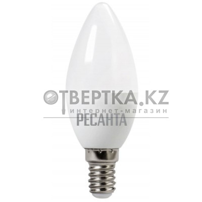 Лампа светодиодная Ресанта LL-R-C37-6W-230-3K-E14 76/1/3