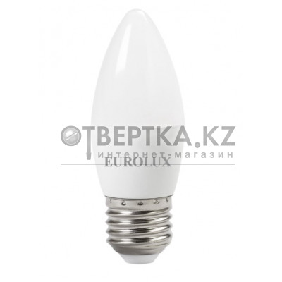Лампа светодиодная Eurolux LL-E-C37-6W-230-2,7K-E27 76/2/9