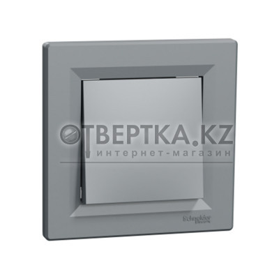 Выключатель одноклавишный SE EPH0100162 Asfora 10AX мех.быстрозажимной сталь