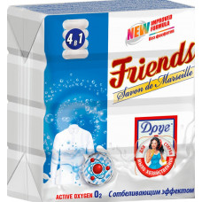 Мыло хозяйственное для стирки с отбеливающим эффектом 4х125гр ДРУГ 4820023364653