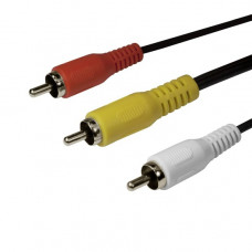 Интерфейсный кабель RCA (тюльпаны аудио-видео-звук) SHIP SH8053-1.5P Пол. пакет в Алматы
