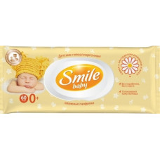 Салфетки влажные Baby Алоэ Ромашка Фито линия с клапаном Smile 4823071617528 в Астане
