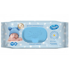 Салфетки влажные Алоэ Ромашка Фито линия с клапаном Smile Baby 4823071653960