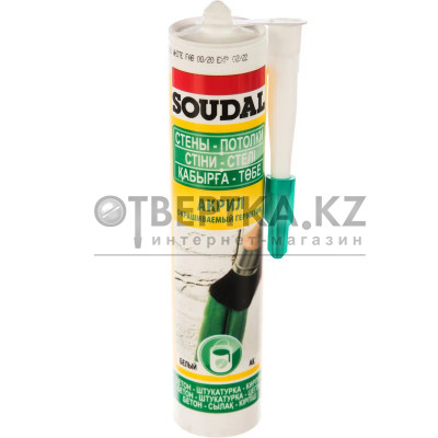 Акриловый окрашиваемый герметик SOUDAL белый 15*280 мл 105 877 105 877