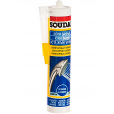 Кислотный санитарный силикон SOUDAL бесцветный 15*280 мл 105897