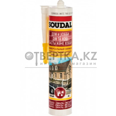 Кислотный универсальный силикон SOUDAL белый 15*280 мл 105 907 105 907