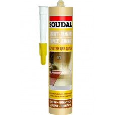 Паркетный акриловый герметик под мербау/махагон SOUDAL 15*300 мл 116556