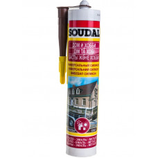 Кислотный универсальный силикон SOUDAL коричневый 15*280 мл 118298