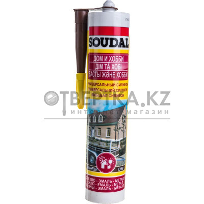 Кислотный универсальный силикон SOUDAL коричневый 15*280 мл 118 298 118 298