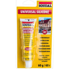 Кислотный универсальный силикон SOUDAL бесцветный 15*60 мл 120 032 в Алматы