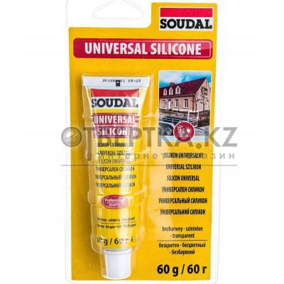 Кислотный универсальный силикон SOUDAL бесцветный 15*60 мл 120032