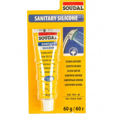 Кислотный санитарный силикон SOUDAL белый 15*60 мл 120 033 в Алматы