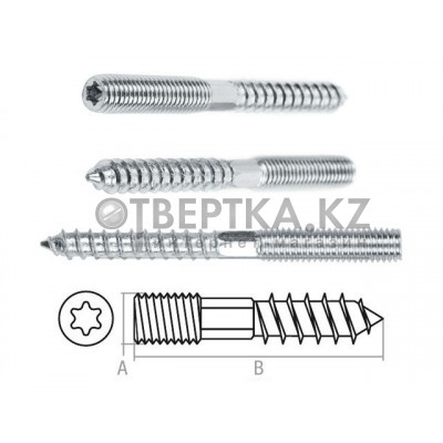 Шуруп-шпилька М8х60 мм (100 шт в карт.уп.) STARFIX SM-15914-100