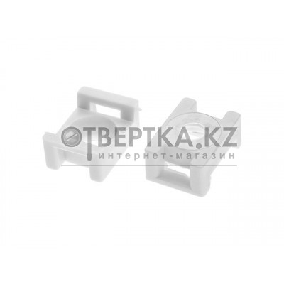Площадка для хомут-стяжки 16х23 мм усиленная, белая (500 шт в пакете) SM-51310-500