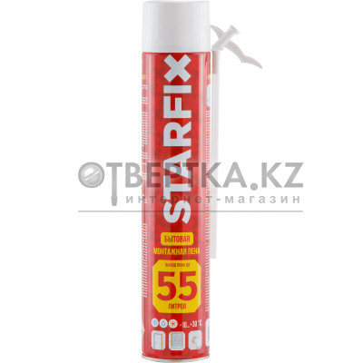 Пена монтажная бытовая всесезонная STARFIX Foam 55 (750мл) SM-65855-1 Пена монтажная бытовая всесезонная STARFIX Foam 55 (750мл) SM-65855-1