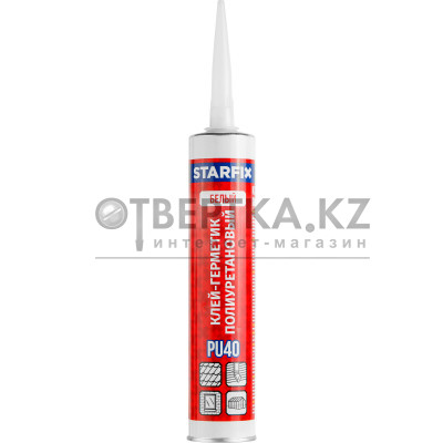 Клей-герметик полиуретановый PU40 STARFIX, белый 300 мл SM-85136-1