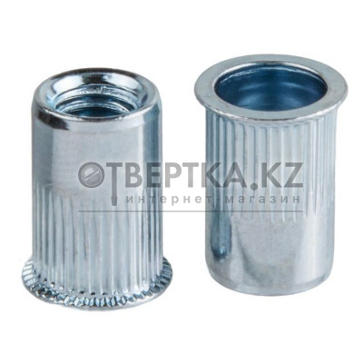 Заклепка резьбовая М6 уменьшенный бортик, белый цинк (250 шт в карт. уп.) STARFIX SMC1-06858-250