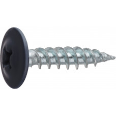 Саморез 4.2х16 мм с прессшайбой, цинк, острый, RAL 7024 (500 шт в карт. уп.) STARFIX