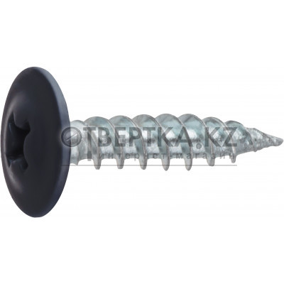 Саморез 4.2х16 мм с прессшайбой, цинк, острый, RAL 7024 (500 шт в карт. уп.) STARFIX SMC1-39631-500