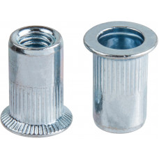 Заклепка резьбовая М4 потай бортик, белый цинк (500 шт в карт. уп.) STARFIX