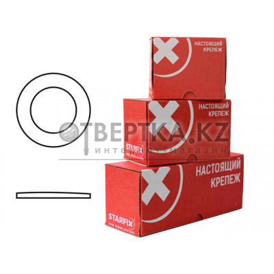 Шайба М6 плоская, цинк, DIN 125 (1000 шт в карт. уп.) STARFIX SMC1-75320-1000