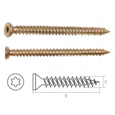 Шуруп по бетону 7.5х72 мм желтый цинк, T30 (30 шт в карт. уп.) STARFIX в Актау