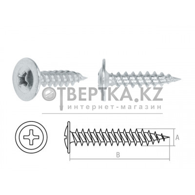 Саморез 4.2х19 мм с прессшайбой, цинк, острый (1000 шт в карт. уп.) STARFIX SMC2-32770-1000