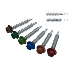 Саморез кровельный 4.8х19 мм цинк, шайба с прокл., PT3, RAL 9003 (250 шт в карт. уп.) STARFIX в Алматы