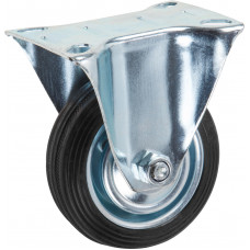 Опора колёсная d-75мм неповоротная, резиновая STARFIX