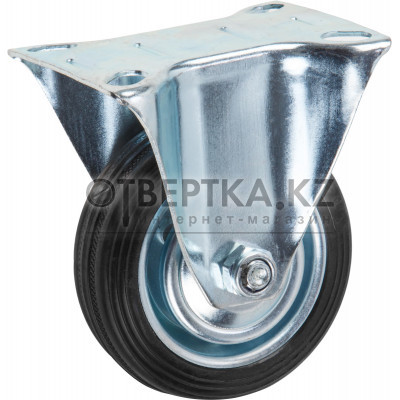 Опора колёсная d-75мм неповоротная, резиновая STARFIX SMF-76380-1