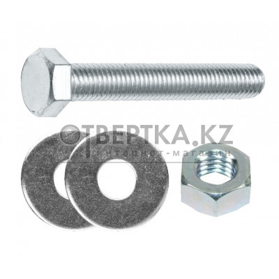 Болт М6х50 мм шестигр. с гайкой и шайбами (6 шт в зип-локе) STARFIX SMK1-82904-6