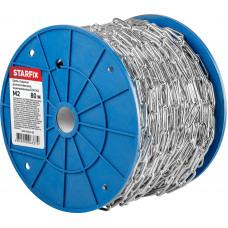 Цепь сварная длиннозвенная, оцинк. М2 DIN 763 (бухта 80 м) STARFIX
