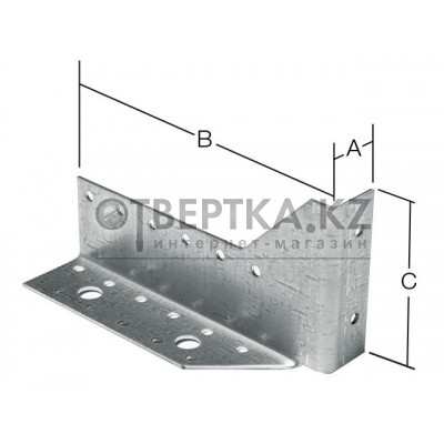 Опора балки левая 25х140х76 мм UOB L белый цинк STARFIX SMP-46183-1