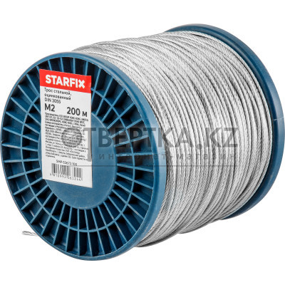 Трос стальной, оцинк. М2 DIN 3055 (бухта 200 м) STARFIX SMP-53672-200
