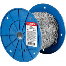 Цепь сварная короткозвенная, оцинк. М2 DIN 766 (бухта 80 м) STARFIX