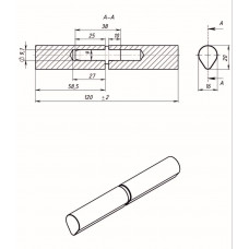 Петля гаражная каплевидная 16х120 б/п STARFIX в Астане