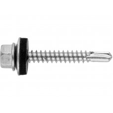 Саморез кровельный 4.8х60 мм цинк, шайба с прокл., PT3 (50 шт в пласт. конт.) STARFIX в Актау