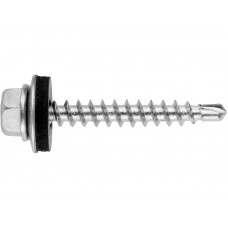 Саморез кровельный 4.8х25 мм цинк, шайба с прокл., PT1 (100 шт в пласт. конт.) STARFIX в Актау