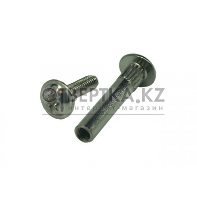 Винт-стяжка мебельный М4х27 мм никелированный (10 шт в зип-локе) STARFIX SMZ1-104026-10