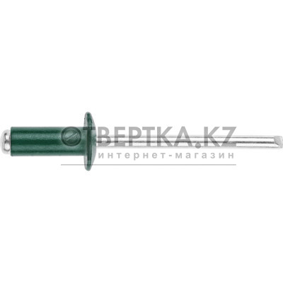 Заклепка вытяжная 4.0х10 мм алюминий/сталь, RAL 6005 (50 шт в зип-локе) STARFIX SMZ1-76497-50