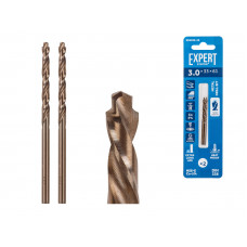 Сверло по металлу ц/х 3.0х33х61 мм HSS-Co, комплект из 2-х шт EXPERT STARTUL