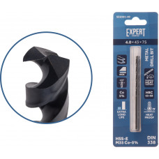 Сверло по металлу ц/х 4.0х43х75 мм HSS-Co Black EXPERT STARTUL