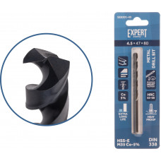 Сверло по металлу ц/х 4.5х47х80 мм HSS-Co Black EXPERT STARTUL