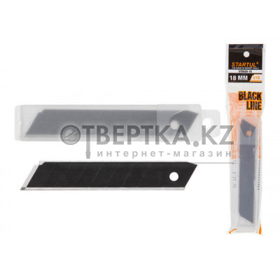 Лезвия сменные сегментированные 18мм 10шт BLACK LINE STARTUL (ST0920-18) Лезвия сменные сегментированные 18мм 10шт BLACK LINE STARTUL (ST0920-18)