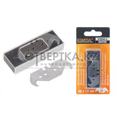 Лезвия сменные крюковые 19х48мм 5шт STARTUL MASTER (ST0940-5)